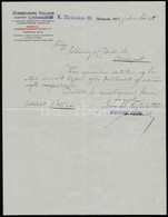 1929 Donnenberg Kálmán, A Concordia Gőzmalom Rt. Képviselője, Fejléces Levél, 29x22,5 Cm - Unclassified