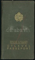 1937 Fényképes Magyar útlevél Hartel Ferenc (1882-?) Bankigazgató Felesége Részére, Francia, Német, Stb. Bejegyzésekkel - Non Classés