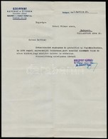 1942 Szeiffert Kávéház-Étterem Fejléces Levél, 30x23 Cm - Unclassified