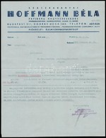 1942 Szászkabányai Hoffmann Béla Papíráru Nagykereskedés Díszes Fejléces Számla, 29x22,5 Cm - Unclassified