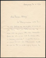 1928 Friedrich Voelcker (1872-1955) Sebész Orvos Saját Kézzel írt Levele  Szörényi Erzsébet (1904-1987) Geológusnak Borí - Non Classés