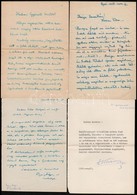 1958 Részvétnyilvánító Levelek Bán Tibor (?-?) Egyetemi Docens és Felesége, Bán Zsuzsa Részére, Többek Között Pogány Fri - Non Classés