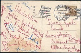 1962 Magyar Labdarúgók (Fischer, Molnár, Stb.) Aláírásai Levelezőlapon - Other & Unclassified