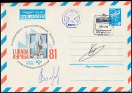 Alekszandr Volkov (1948- ) és Szergej Krikaljov (1958- ) Szovjet űrhajósok Aláírásai Emlékborítékon /

Signatures Of Ale - Autres & Non Classés
