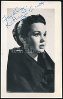 Kathryn Crosby (Kathryn Grant) (1933-) Amerikai Színésznő Dedikált Fotólapja, 10,5x6,5 Cm / Autograph Signature Of Kathr - Autres & Non Classés