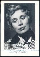 Antje Weisgerber (1922-2004) Német Színésznő Aláírt Fotólapja / Autograph Signature Of Antje Weisgerber German Actress - Autres & Non Classés