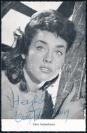Vera Tschechowa (1940-) Német Színésznő Dedikált Fotólapja / Autograph Signature Of Vera Tschechowa German Actress - Autres & Non Classés