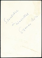 Szemes Mari (1932-1988) Kossuth-díjas Magyar Színésznő Aláírása Az őt ábrázoló Kép Hátoldalán - Autres & Non Classés