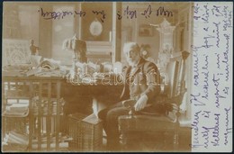 1905 Hegedűs Sándor (1847-1906) Közgazdász, Miniszter, író Saját Dolgozószobájában, Lánya, Hegedűs Rózsika Felvétele és  - Autres & Non Classés