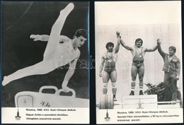 1980 A Moszkvai Nyári Olimpiai Játékok Magyar Résztvevői, 6 Db Sajtófotó, Feliratozva, 18×13 Cm - Autres & Non Classés