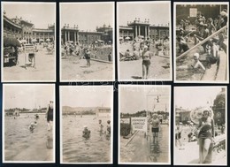 Cca 1930 Széchenyi Strand, Margitsziget Strand, összesen 12 Db Fotó, Hátuljukon Feliratozva, 8,5×6 Cm - Autres & Non Classés