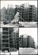 1975 Budapest, Diszpécserház építése A Szabó Ervin Tér Mellett, 27 Db Vintage Fotó, 9x13 Cm - Autres & Non Classés
