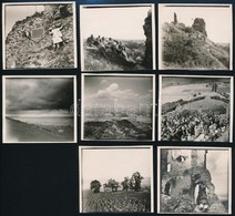 1933 Szigliget és Somló, Egy Kirándulás Képei, 8 Db Fotó, 6x6 Cm - Autres & Non Classés