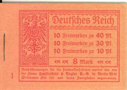 DEUTSCHES REICH / GERMANY EMPIRE, 1921, Booklet / Markenheftcehn MH 14A  Onr 1 - Libretti