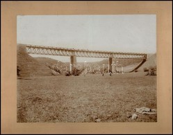 Cca 1900 Abaliget, Husztóti Viadukt, Akrtonra Kasírozva, 23,5x30 Cm - Autres & Non Classés