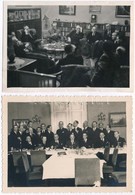 1940, 1943 Az Amatőr Mágusok Egyesületének Tagjai, 2 Db Fotó, Hátoldalon Feliratozva, 8,5x11,5 Cm - Autres & Non Classés