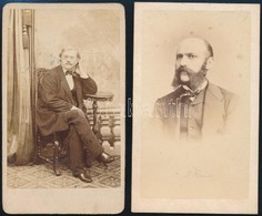 Cca 1864 Urak A Fényképésznél, 2 Db Vizitkártya Méretű Fénykép, 10,5x6 Cm - Autres & Non Classés