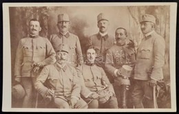 Cca 1910 Osztrák-magyar Tisztek Műtermi Csoportképe, 8,5x13,5 Cm / Austro-Hungarian Officers Group Photo, 8,5x13,5 Cm - Other & Unclassified