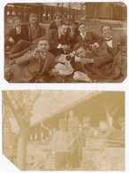 1911 Nagytétény, Lövészgyakorlat, 2 Db Fotó, Hátoldalon Feliratozva, Sarkaik Hiányosak, 6x9 Cm - Autres & Non Classés