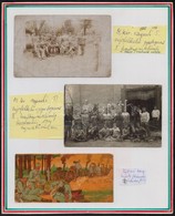 1917 A Szegedi 5 Népfelkelő Gyalogezred II. Hadtápzászlóaljának Katonái. 2 Db érdekes Eredeti Fotó és Egy Számolócédula  - Other & Unclassified