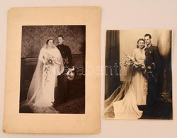 Cca 1920-1930 2 Db Katonai Esküvőfotó, Különböző Méretben - Autres & Non Classés