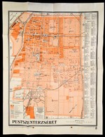 Cca 1933 Pestszenterzsébet Térképe.Jó állapotban. Utcajegyzékkel. 55x46 Cm - Other & Unclassified