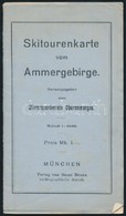 Skitourenkarte Vom Ammergebirge, 1:100.000, München, Oscar Brunnm, A Térkép Hátoldala Foltos, 30x43 Cm. - Other & Unclassified