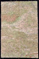 Cca 1910 Felvidék, Lőcse és Környéke Katona Térkép Vászonra Kasírozva / Map On Canvas. 40x60 Cm - Other & Unclassified