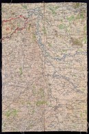 Cca 1910 Munkács és Környéke Katona Térkép Vászonra Kasírozva / Map On Canvas. 40x60 Cm - Other & Unclassified
