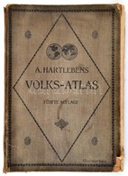 A. Hartlebens Volks Atlas - Fünfte Auflage Berlin Cca 1900. 125p. Sérült Félbőr Kötésben, Néhány Lap Sérült, De Hiánytal - Other & Unclassified