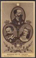 Cca 1900 Az Olasz Királyi Cslaádot ábrázoló Lito Kép / Litho Image Depicting The Italian Royal Family. 9x11 Cm - Unclassified