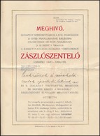 1924 Zászlószentelőre Szóló Meghívó A Krisztinavárosba Az Iparoskör Eseményére. - Non Classés