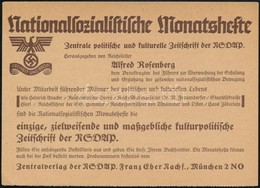 Cca 1940 Nationalsozialistische Monatshefte Röplap, 10x14 Cm. - Unclassified