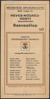 1949 Heves-Nógrád-Hont Szavazólap Kádár Jánossal - Non Classés