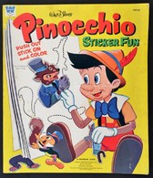 Cca 1962 Walt Disney Pinocchio Matricás Album, Whitman Book, Angol Nyelven, Használatlan / Walt Disney Pinocchio Sticker - Unclassified