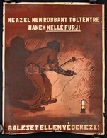 1937 Hende Vince (1892-1957): 'Baleset Ellen Védekezz' O.T.I. Balesetelhárítási Propagandairodája Plakát, Magyar József  - Other & Unclassified