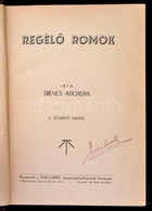 Diener Adorján: Regélő Romok. II. Bővített Kiadás. Rozsnyó,(1940), Sajó-Vidék, 606+1 P. Korabeli Aranyozott Gerincű Egés - Unclassified