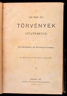 Az 1886. évi Törvények Gyűjteménye. Jegyzetekkel és Magyarázatokkal. A Magyar Igazságügy Kiadása. Bp.,1887, Singer és Wo - Unclassified