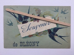 SOUVENIR DE BLÉGNY «  Hirondelles ,violettes « 1926 Édit M.G.A - Blegny