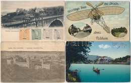 ** * 35 Db RÉGI Külföldi Városképes Lap, Köztük Két Képeslap Füzet / 35 Pre-1945 European Town-view Postcards With Two P - Non Classés