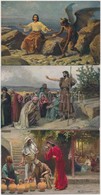 ** 14 Db Használatlan RÉGI Vallásos Művészlap, Vegyes Minőség / 14 Unused Old Religious Art Postcards, Mixed Quality - Unclassified