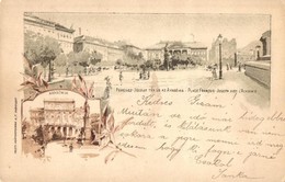 T2/T3 1898 Budapest, Ezredéves Országos Kiállítás. Ferenc József Tér és Az Akadémia, 2 Kr Ga. Litho - Unclassified