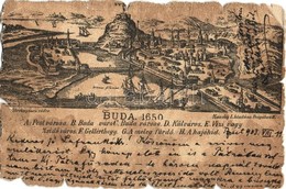 T4 Budapest, A Város 1650-ben, Buda Vára, Külváros, Vizi- Vagy Zsidó Város, Gellérthegy, Meleg Fürdő, Hajóhíd, Kaucky L. - Unclassified