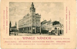 * T2/T3 Budapest V. Winkle Nándor Képkeret Raktára, Reklám; Kígyó Tér 5., Párisi Ház (fa) - Non Classés