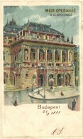 T2/T3 1899 Budapest VI. Operaház, Litho S: Rosenberger (EB) - Non Classés