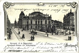 T2 Budapest VIII. Kerepesi út, Népszínház, Art Nouveau, Litho - Unclassified