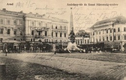 T2 Arad, Andrássy Tér, 1848 Múzeum, Fehér Kereszt Szálloda, étterem, üzletek, Emlékmű, Sörcsarnok / Square, Museum, Hote - Unclassified