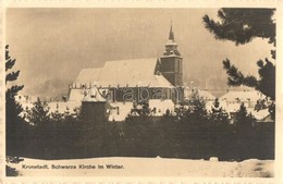 * T2/T3 Brassó, Kronstadt, Brasov; Schwarcze Kirche Im Winter / Fekete Templom Télen, H. Zeidner Kiadása / Church In Win - Non Classés