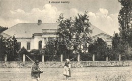 ** T2 Dédács, Biscaria (Piski); Fáy Kuun Irma Grófnő Kastélya, Földművesek. Adler Fényirda 1912 / Schloss / Castle, Farm - Unclassified