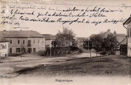 T2/T3 1908 Magyarrégen, Szászrégen, Reghin; Utcakép, Fogyasztási és értékesítő Szövetkezet / Street View, Cooperative Sh - Unclassified